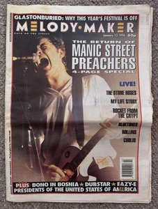 Melody Maker Music Magazine 13 January 1995 Manic Street Preachers Special NME - Foto 1 di 3