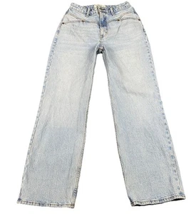 Abercrombie Fitch Jeans 27/4s Light Blue Curve Love 90s Relaxed High Rise Jean - Picture 1 of 9