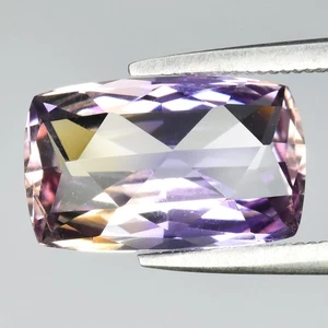 💎 3.04ct VS Cushion Rose Cut Natural Yellow & Purple Ametrine - Untreated, Gem - Picture 1 of 4