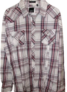 Herren Verschiedene Künstler 2XL Slim Fit COWBOY Knopf Hemd PERLENKNÖPFE KOSTENLOSER VERSAND - Bild 1 von 5