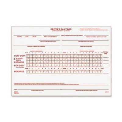 Drivers Daily Log Book 31 Duplicate Forms Carbonless Flexible Cover 5.5 x 7.875 - Image 1 of 4