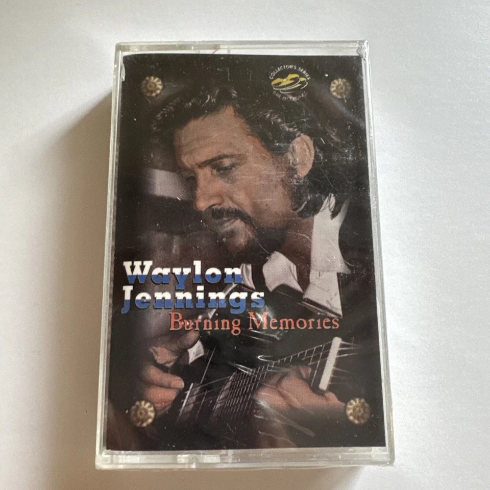 Waylon Jennings Cassette Burning Memories sealed - Image 1 of 2