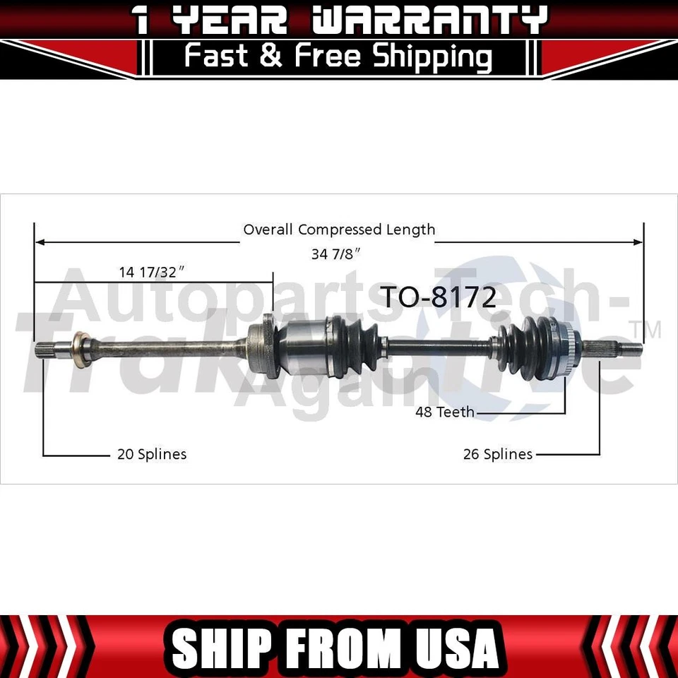 Eje trasero derecho TrakMotive 1 para Toyota MR2 Spyder 2003-2005 Foto 1 de 1
