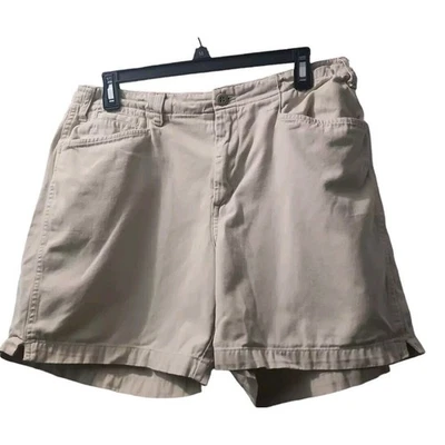 Tapemeasure Khaki Shorts High Waist Cotton Casual Size 14 - Image 1 of 4