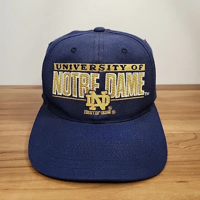 Vintage UNIVERSITY OF NOTRE DAME FIGHTING IRISH Sports Specialties Hat Blue Cap - Image 1 of 4