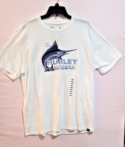 NWT T-Shirt HURLEY Large White Swordfish Everyday Tee Ultra Soft Cotton/Poly NEW - Picture 1 of 12