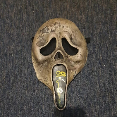 skeet ulrich hand signed aged Ghostface Mask - Image 1 of 4