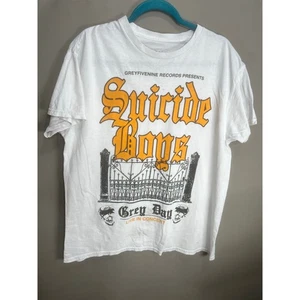 $uicideboys White Grey Day Tour Merch Band Rock Y2K Streetwear Grunge Sz L - Picture 1 of 8