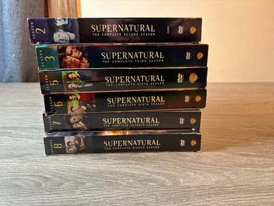 Supernatural Complete Season DVD Box Sets (2,3,5,6,7,8) (Untested) - Image 1 of 4