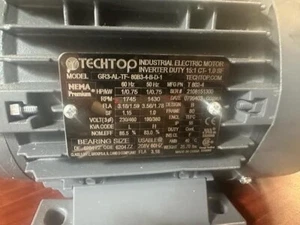 Techtop Cobra Electric Motor 1/.075 HP 1800 Rpm 1745-1430-230/460 Volt 80B Frame - Picture 1 of 2
