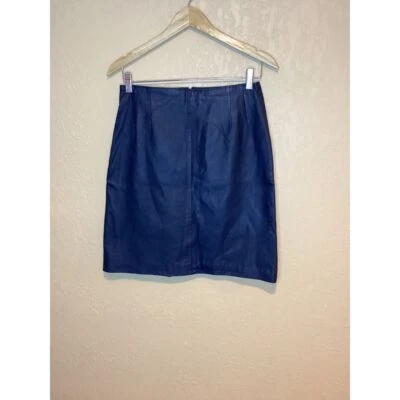 Vintage Clio Falda Cuero Negro Con Forro, Talla 6; Años 80 Vintage Largo Medio Foto 1 de 4