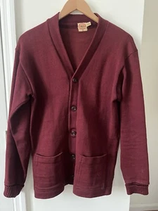 Lowe & Campbell Athletic Goods Vintage Wool Collegiate Sweater Herren 40 Maroon - Bild 1 von 5