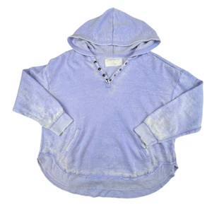 Sudadera con Capucha The Sweatshirt Project Grande Azul Envejecido Lavado Henley - Imagen 1 de 12