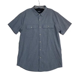 prAna Men's Large Blue Short Sleeve Shirt Vent Cape Back Fishing Hiking Active - Picture 1 of 7