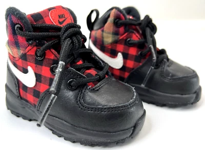 Nike Manoa SE Niño Pequeño Talla US 4C Bota/Zapato Negro/Rojo Cuadros AR1705 001 Foto 1 de 4