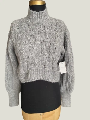 Suéter Top Corto Para Mujer Etiqueta Púrpura Forever 21 Gris Clásico Otoño/Invierno Talla S Foto 1 de 4