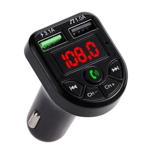 Car Wireless Blue-too-th FM Transmitter MP3 Player USB Car Charger Adapter - Picture 1 of 5