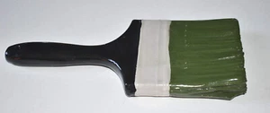 Keramikpinsel glasiert ~ Wanddekor ~ 10 x 4 Zoll ~ grün, schwarz & weiß - Bild 1 von 6