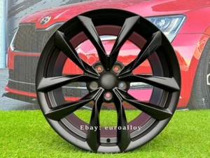 4 x 18 Inch 5x114.3 Noir Demi Mat Roues : Pour Tesla Modèle 3 - Photo 1 sur 10