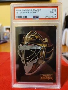 1993 Pinnacle Hockey Goalie🏒Mask PSA 9 Peter Sidorkiewicz Ottawa Senators #10 - Picture 1 of 2