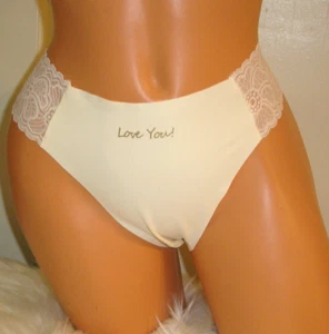 Panties Lingerie Love You Lace Side Cream Bikini   XXL  Adult Gift - Picture 1 of 8