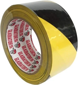 Gladiator Hazard Warning Tape Roll Self Adhesive Warehouse Social Distancing - Picture 1 of 4