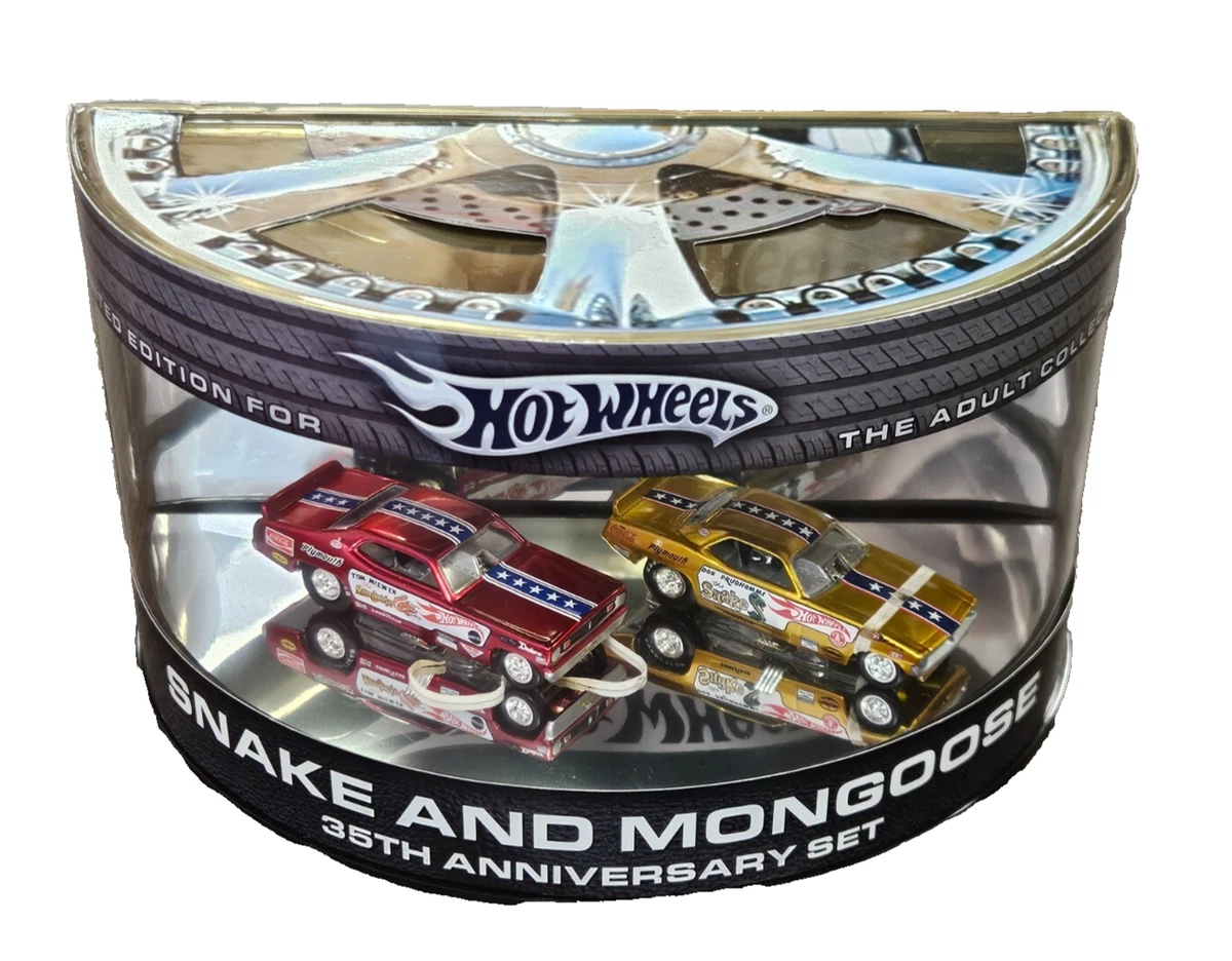 HotWheels 35th SNAKE FUNNY CAR2台セット‼️ Hot Wheels Snake and Mongoose 35th Anniversary Set for sale online