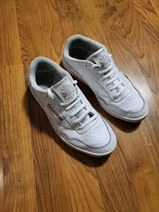 Vintage Reebok Classic Sneakers White Lace-up Sz.7.5 Mens Leather 1980's - Picture 1 of 17