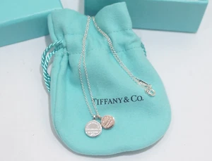 Tiffany & Co. Silber & Metall Return to Double Runde Anhänger Halskette 16-18" - Bild 1 von 7