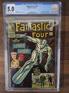 Fantastic Four #50 1st Wyatt Wingfoot /Galactus/Surfer 1966 CGC 5.0 - Picture 1 of 4