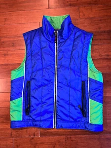 Vintage Tommy Hilfiger Boardsports Vest Jacket Large Blue Green Snowboarding - Picture 1 of 14