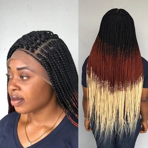 Flechtperücke. Dreifarbige Lace Frontal Perücke. Länge ist 26 Zoll. Farben: 1.350 & 613 - Bild 1 von 8
