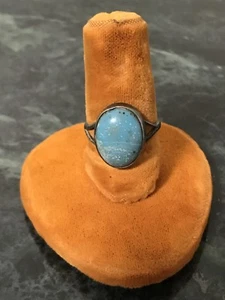 Vintage Turquoise Sterling Silver Size 5.75 Ring - Picture 1 of 5