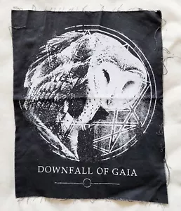 Downfall of Gaia White Print on Black Denim 12.5" x 16" - Picture 1 of 1
