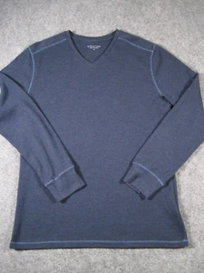 Structure Shirt Mens Medium Blue Long Sleeve V Neck - Picture 1 of 9