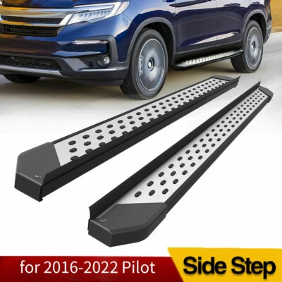For 2016-2022 Honda Pilot 4" Running Boards Nerf Bar Side Steps Aluminum Alloy Foto 1 de 4