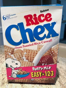 Vintage 1994 Rice Chex Cereal Box Peanuts Characters Party Mix - VGUC - Picture 1 of 4