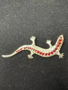 Vintage Butler & Wilson B&W Rhinestone Lizard Salamander Pin Brooch - Picture 1 of 8