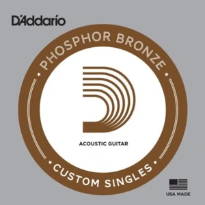 D'Addario Phosphor Bronze Guitar Strings - SINGLE STRINGS - Gauges  .020 - .059 - Picture 1 of 23