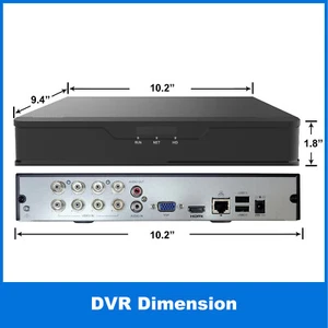 1PV DVR NVR 8CH 8 Channel 1080P HD TVI/CVI/AHD/ANALOG/IP Remote Monitor 4TB HDD - Picture 1 of 10