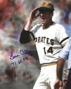 Autographed 8x10 GENE ALLEY "71 WSC" Pittsburgh Pirates photo w/Show Ticket - Picture 1 of 1