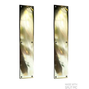 2 push door 12" inch PLATES solid Brass DOORS 30 cm long old style finger B - Picture 1 of 7