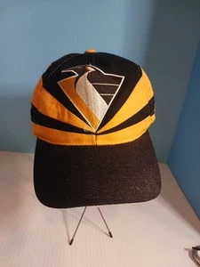 Cappello da hockey vintage Pittsburgh Penguins Snapback anni 90 Apex NHL berretto - Foto 1 di 12
