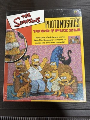 The Simpsons Photomosaics 1000 Piece Jigsaw Puzzle Robert Silvers Family Sealed - Image 1 of 2