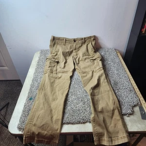 Hollister HEAVYWEIGHT STRAIGHT CARGO HOSE Khaki 34x32 Y2k 90er - Bild 1 von 12