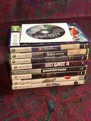 Microsoft Xbox 360 Bundle Lot Of 10 Video Games Untested - Image 1 of 4