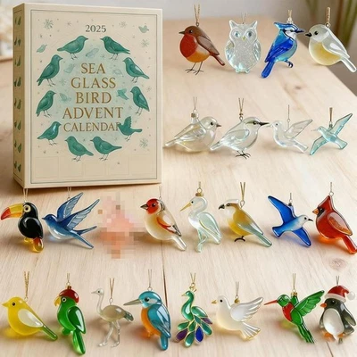Sea Glass Bird Advent Calendar 2025, Exquisite Bird-Themed 24 Days Calendars Cou - Image 1 of 4