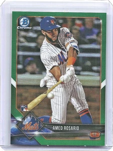 Dominic Smith /99 2018 Bowman Chrome Green Refractor #44 Mets - Bild 1 von 2