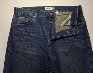 Taylor Stitch Jeans Mens Blue Slim Dark Wash Selvedge Button Fly 36 - Picture 1 of 14