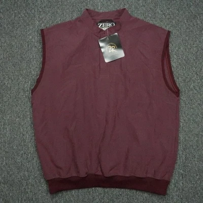 Chaqueta cortavientos Zero Restriction para hombre grande vino tinto cuarto cremallera bolsillos nueva con etiquetas Foto 1 de 4